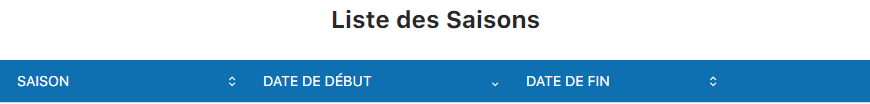 Bouton Ajouter une saison