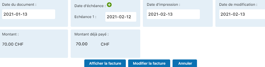 Résultat sur première facture