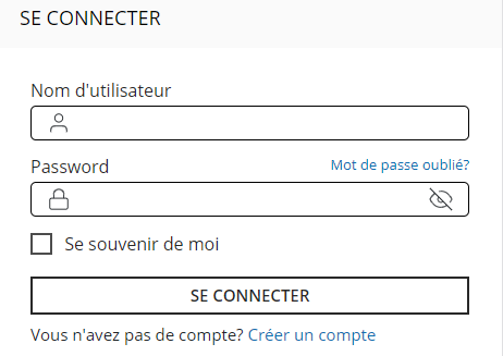 Formulaire d'identification
